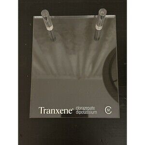 VTG Rare Pharmaceutical Drug Rep TRANXENE Acrylic Display Stand Paper Holder